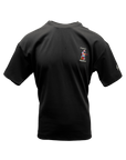 Static Energie Metols box t-shirt - black embroidered front printed back design
