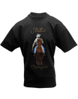 Static Energie Haysaan box t-shirt - black cowboy and horse graphic design
